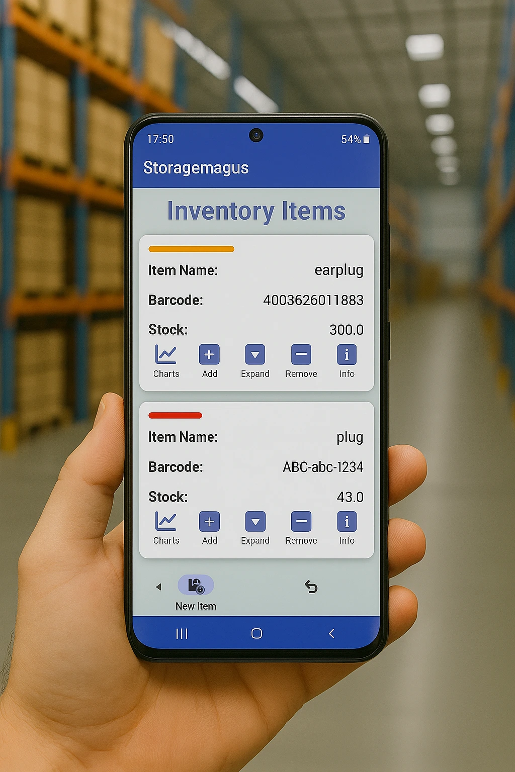 Add or edit items instantly with Storagemagus